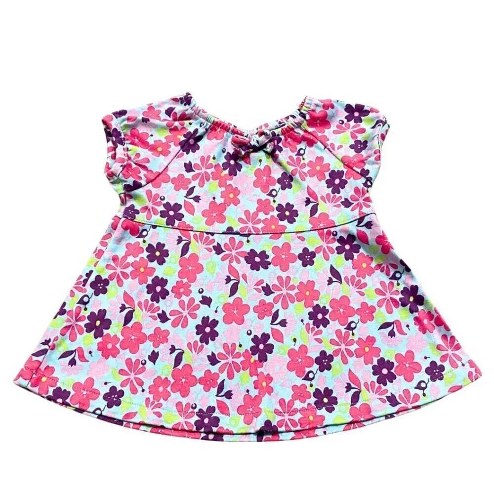 Hanna Andersson Floral Baby Girl Dress - Size 50 cm/0-3 months - Like New!